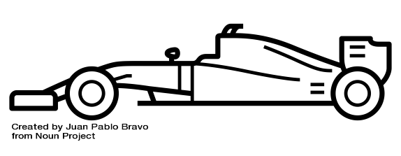 Drawing of a Formula One single-seater car as an analogy for an agile team